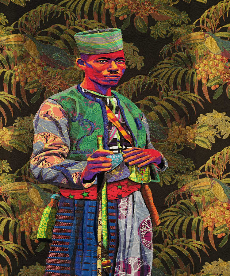 Bisa Butler quilted portrait