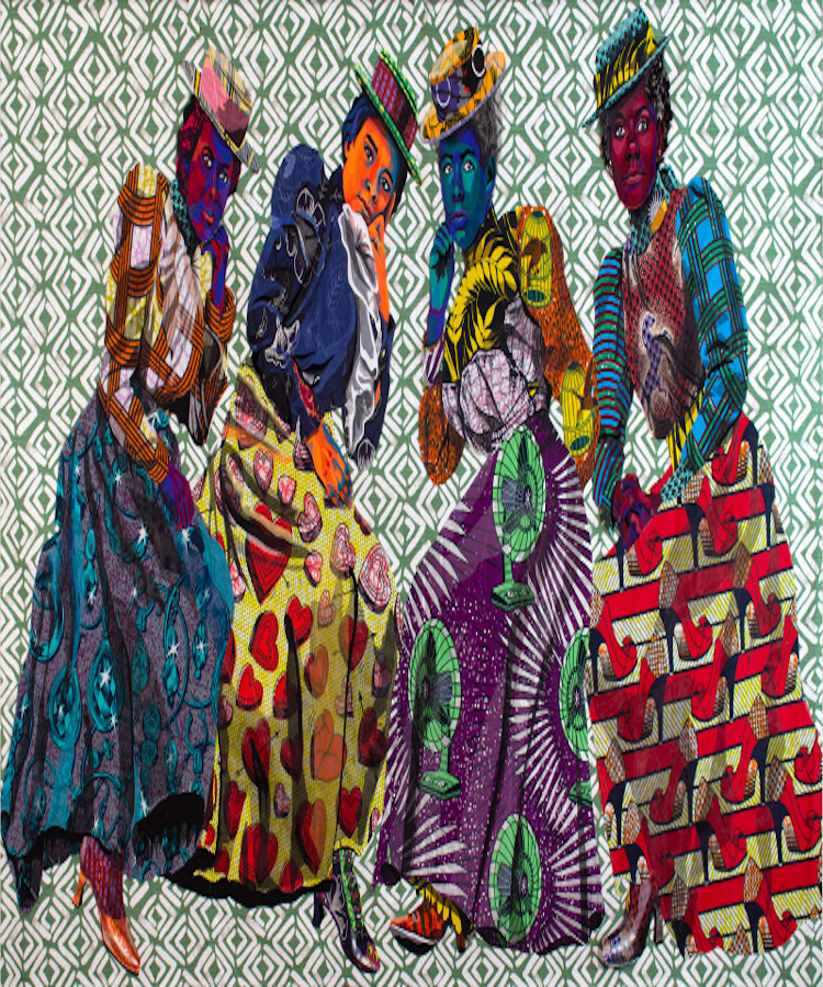 African quilted portrait
